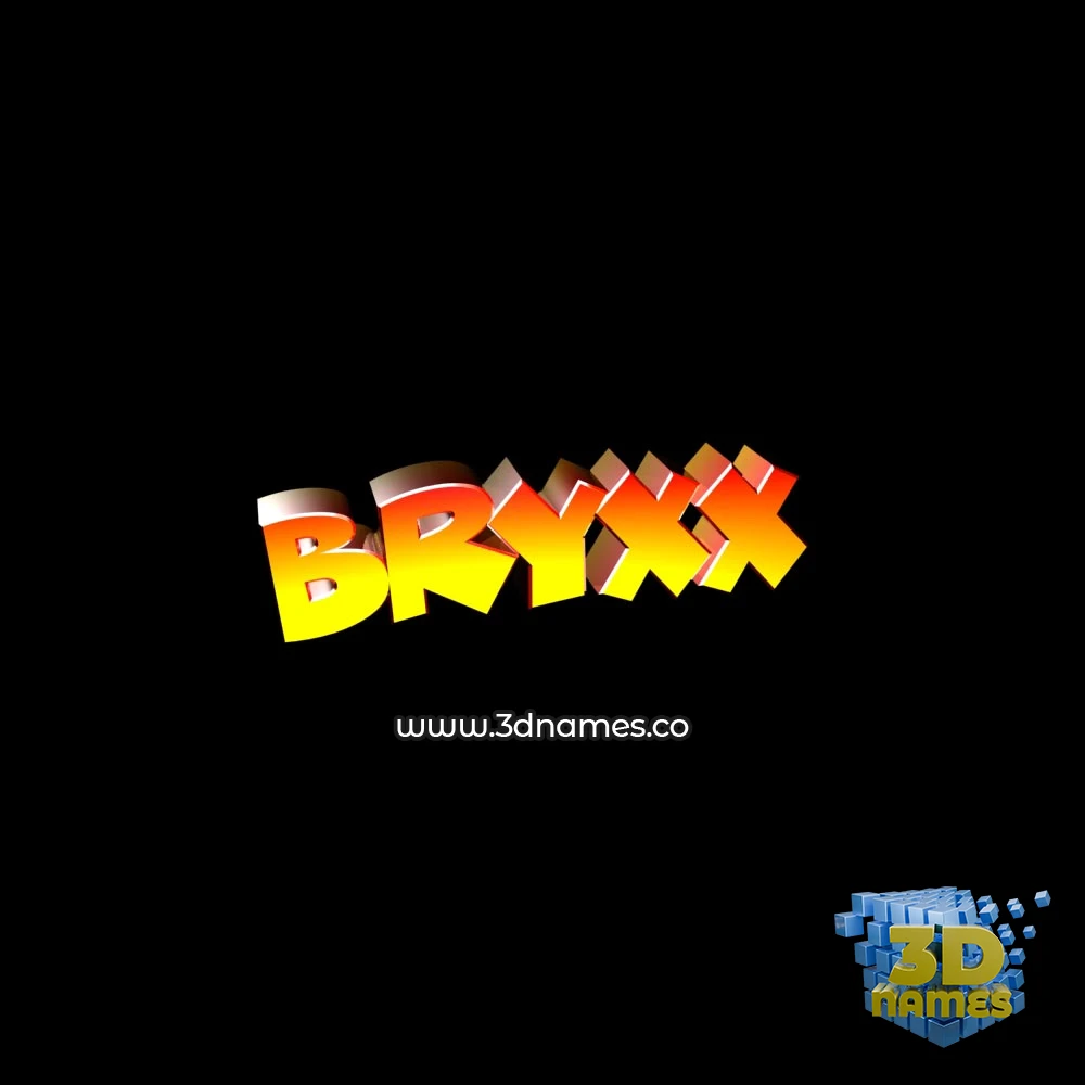 bryxx in Black Background style - 3D name wallpaper