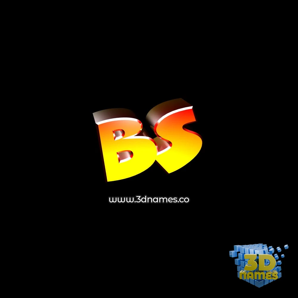 bs in Black Background style - 3D name wallpaper