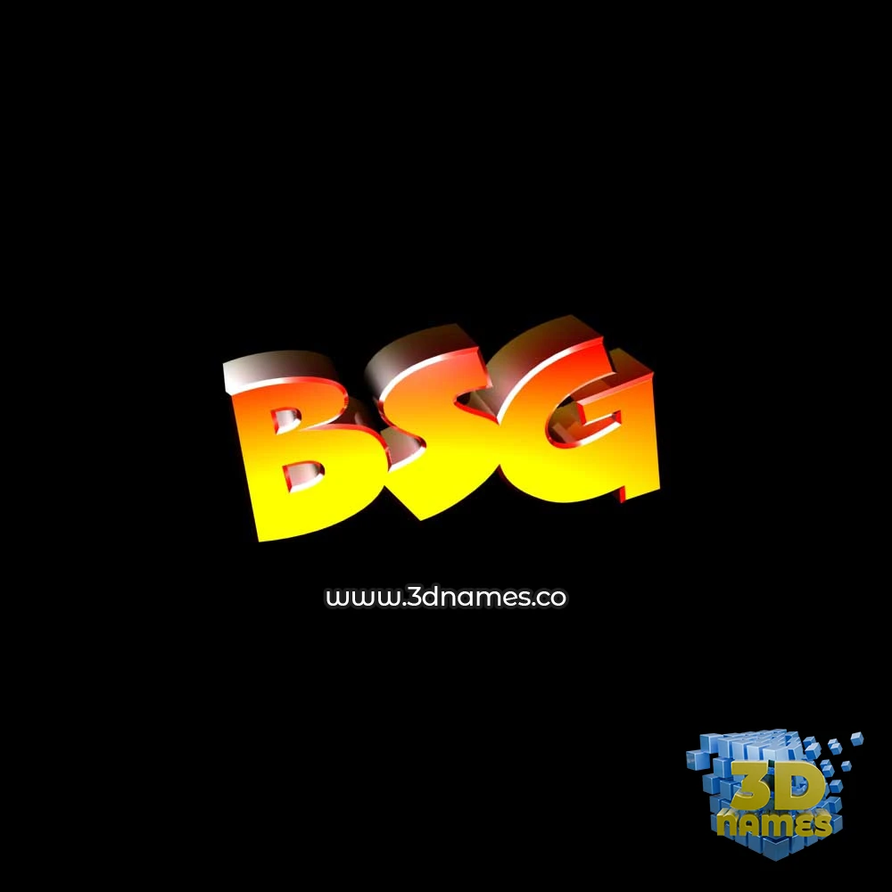 bsg in Black Background style - 3D name wallpaper