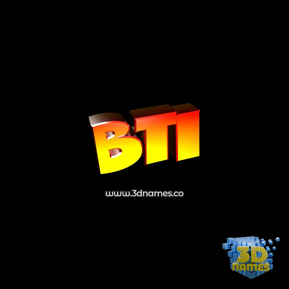 bti in Black Background style - 3D name wallpaper