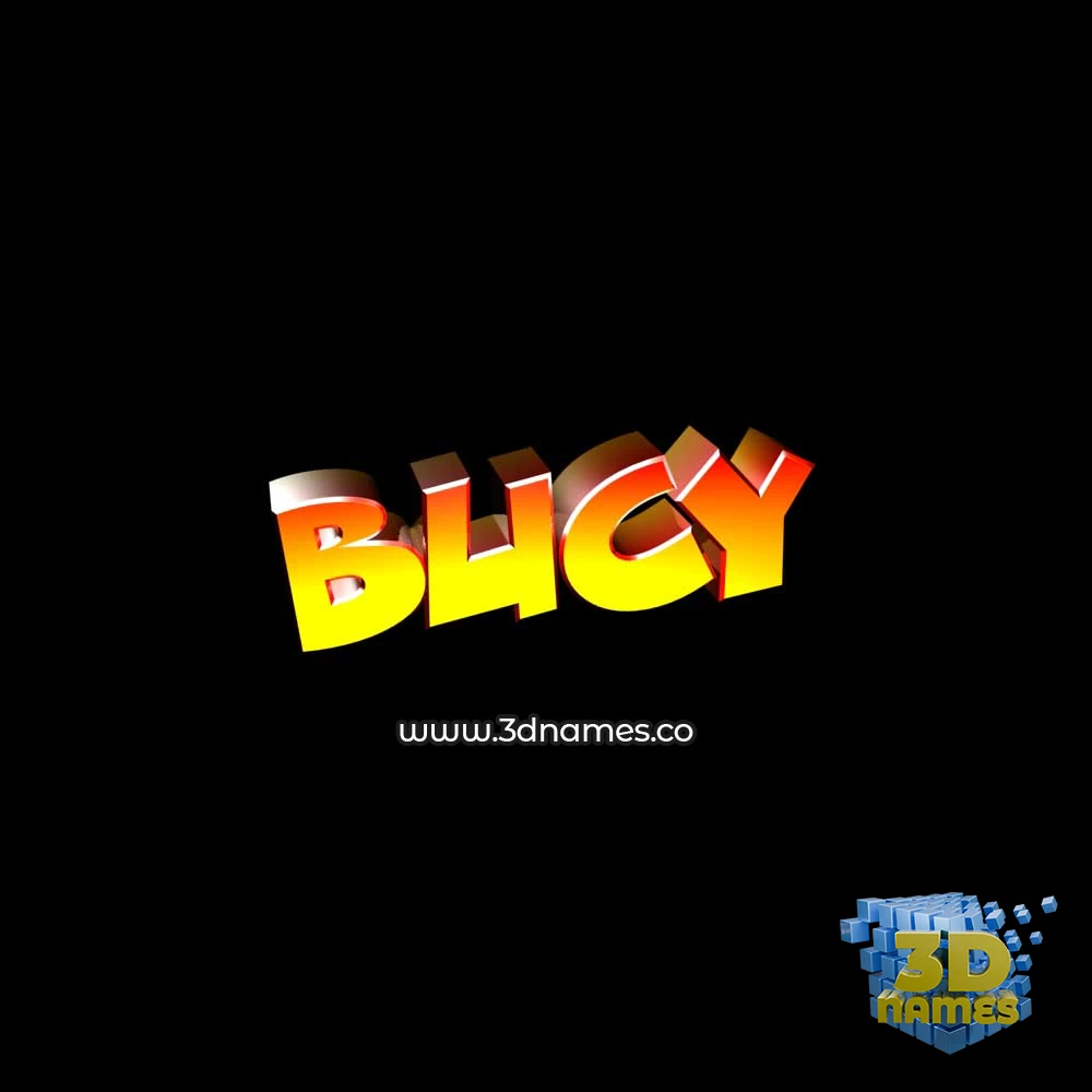 bucy in Black Background style - 3D name wallpaper
