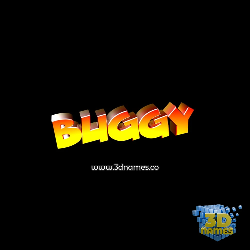 buggy in Black Background style - 3D name wallpaper