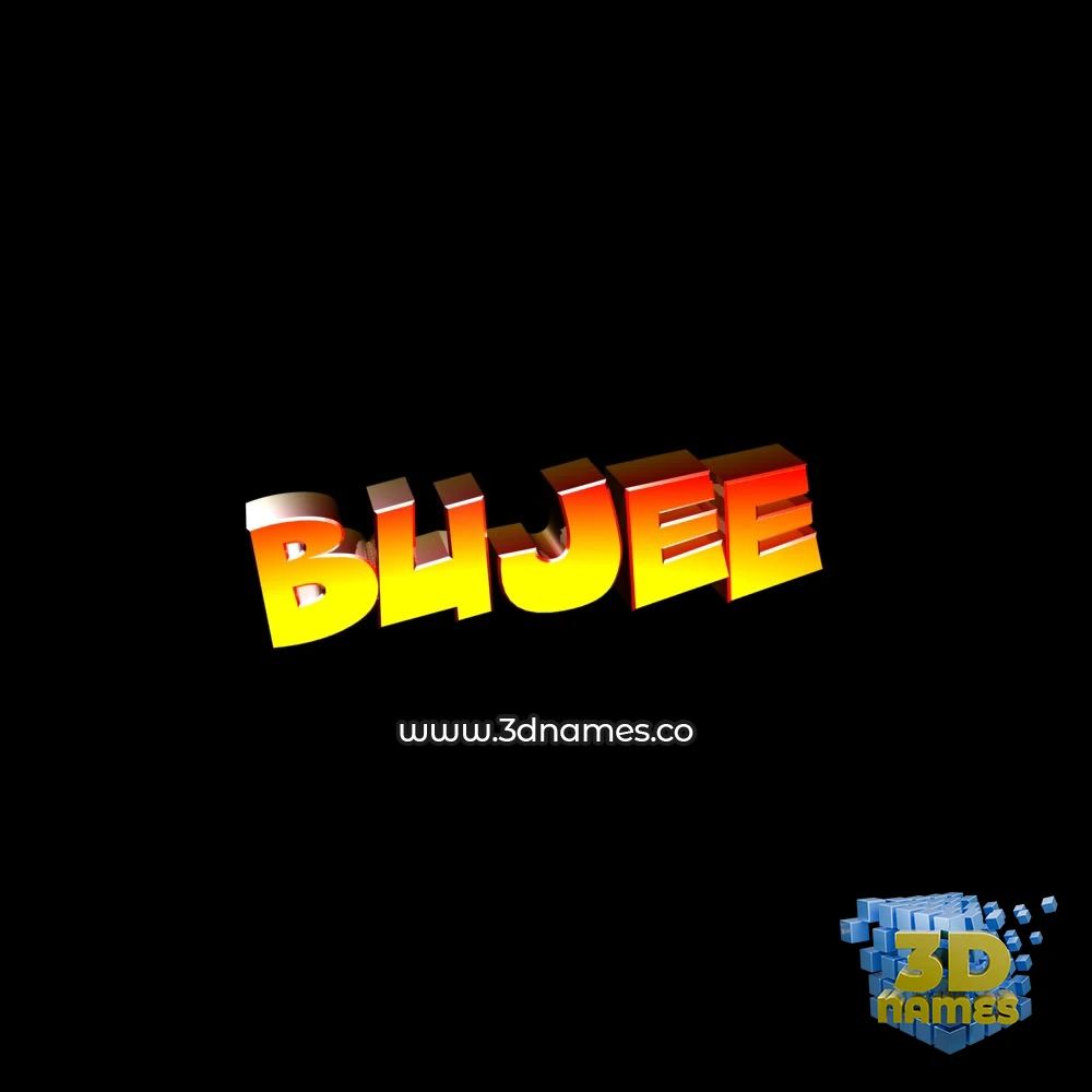 bujee in Black Background style - 3D name wallpaper