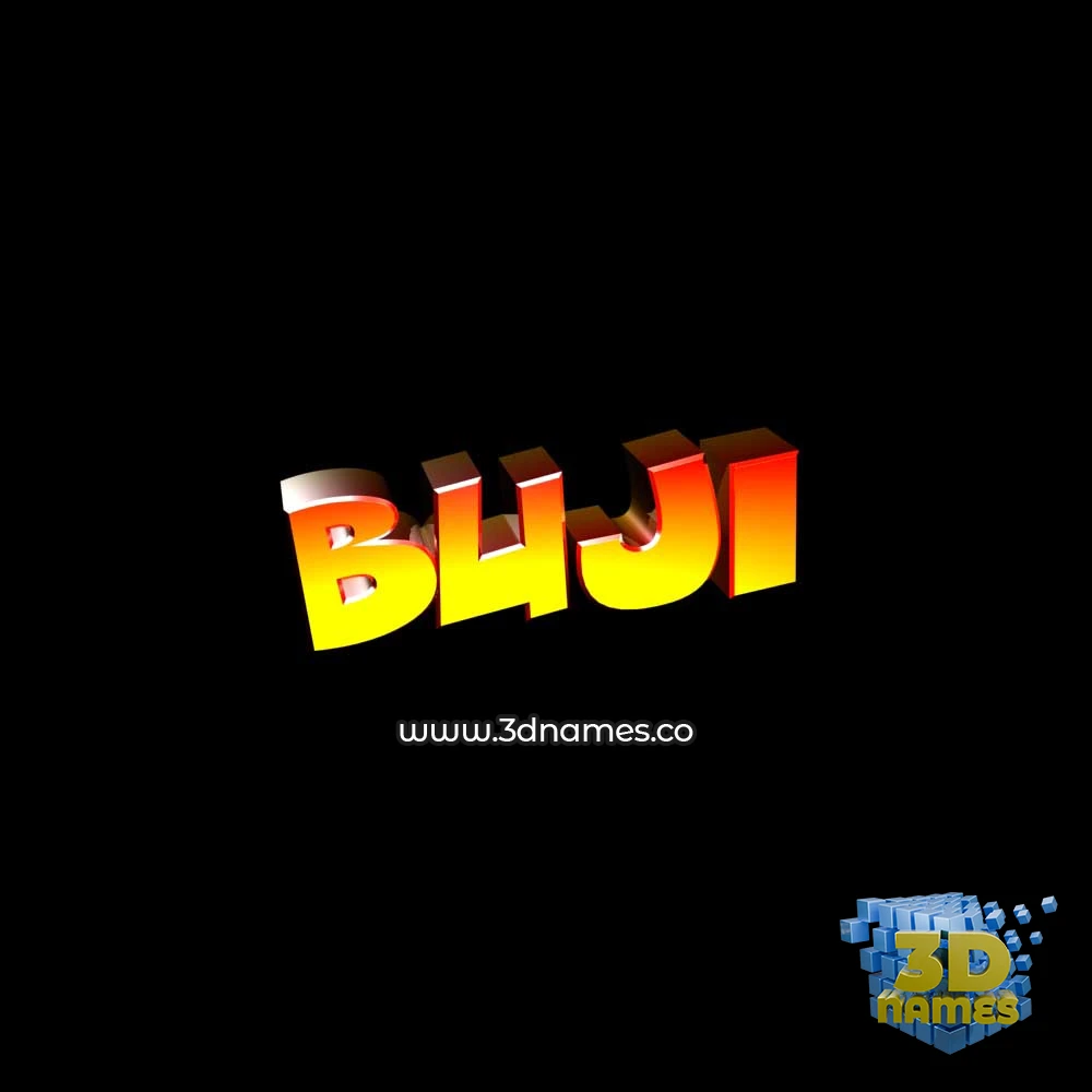buji in Black Background style - 3D name wallpaper