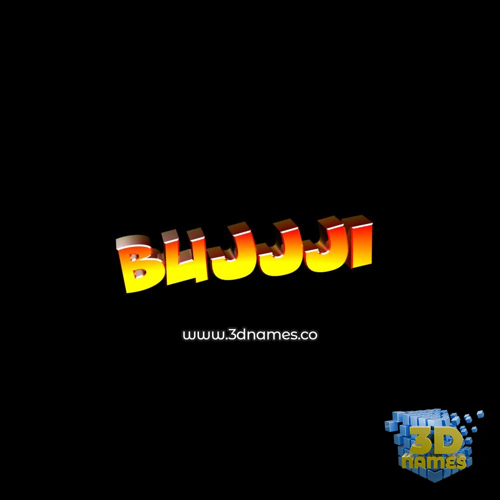 bujjji in Black Background style - 3D name wallpaper
