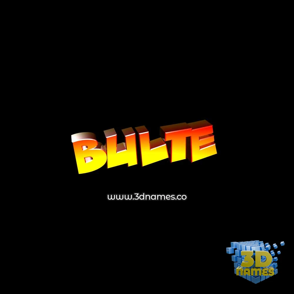 bulte in Black Background style - 3D name wallpaper
