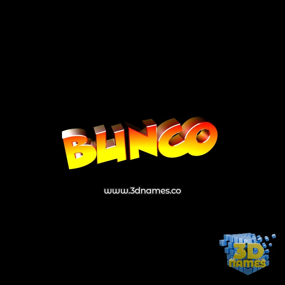 bunco in Black Background style - 3D name wallpaper