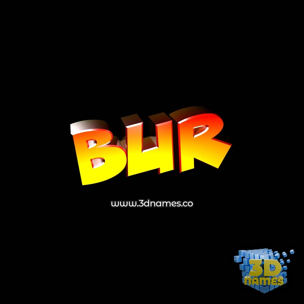 bur in Black Background style - 3D name wallpaper
