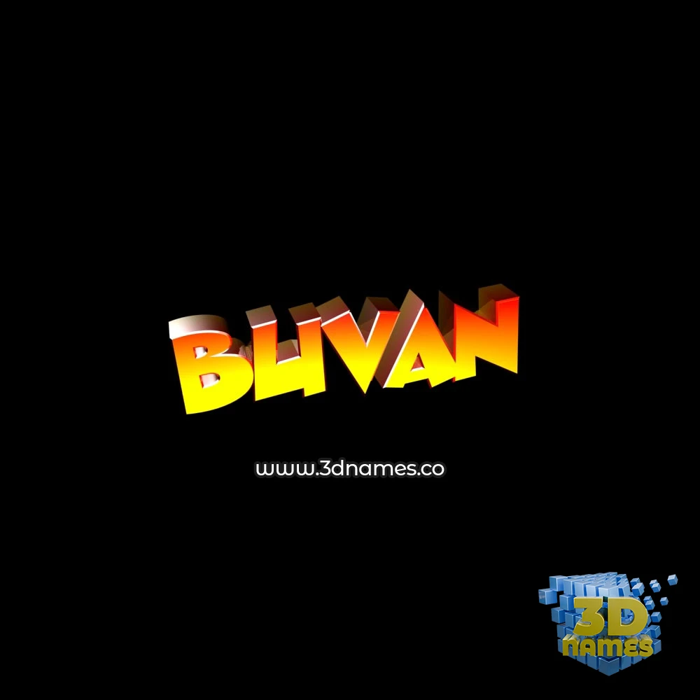 buvan in Black Background style - 3D name wallpaper