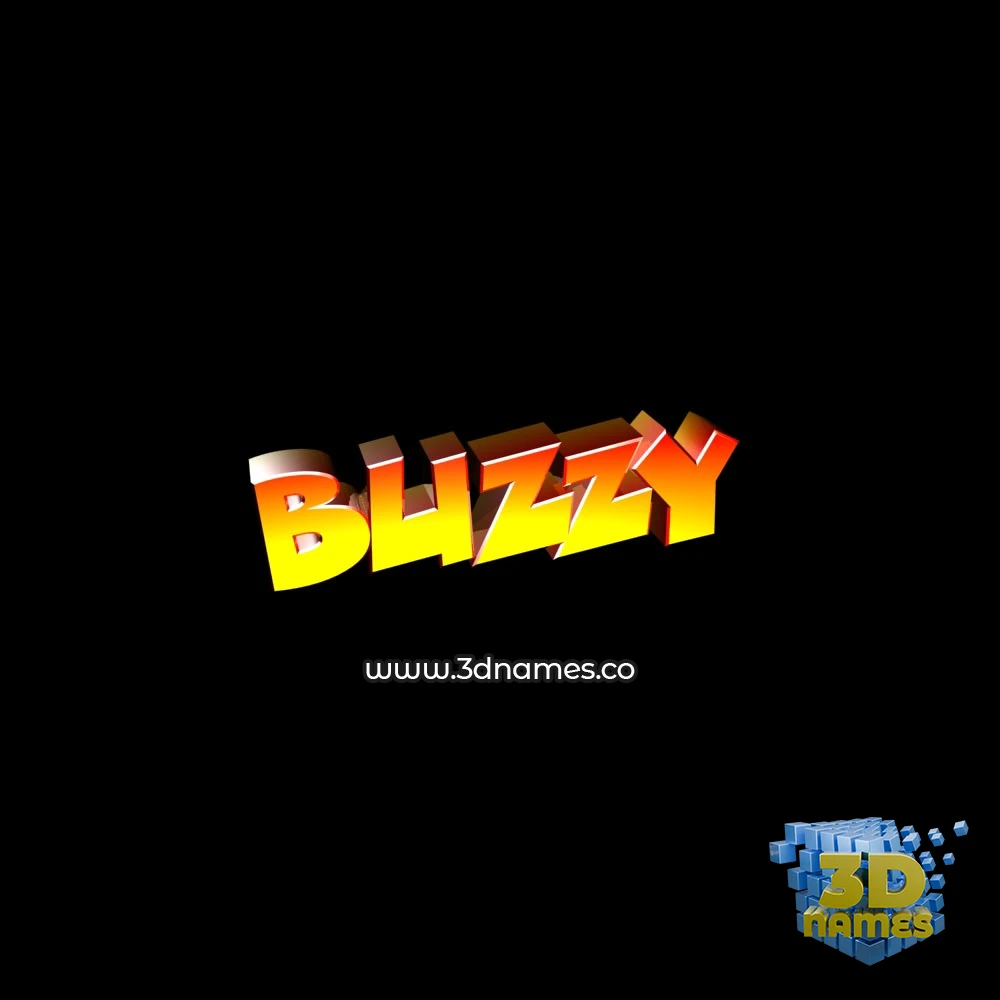 buzzy in Black Background style - 3D name wallpaper