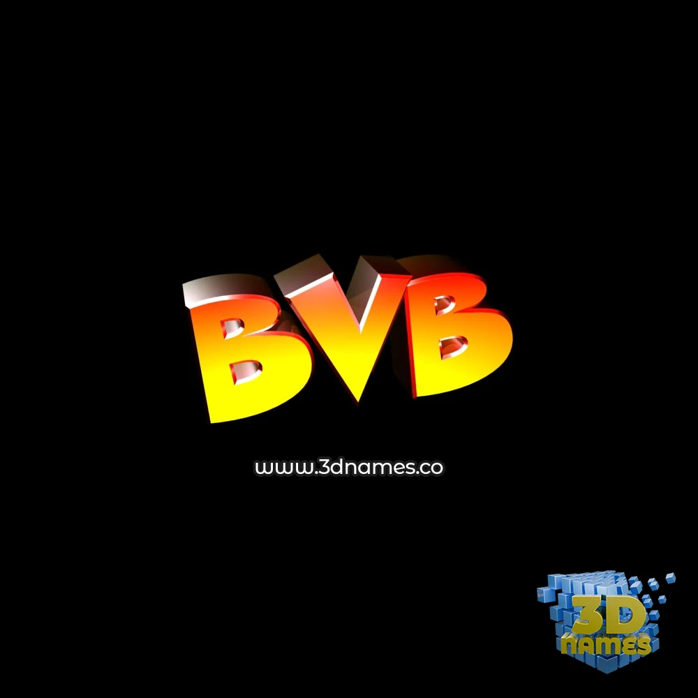 bvb in Black Background style - 3D name wallpaper