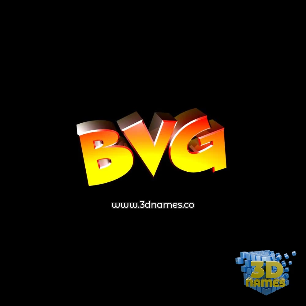 bvg in Black Background style - 3D name wallpaper
