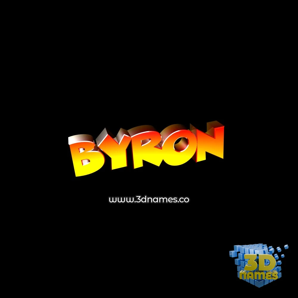 byron in Black Background style - 3D name wallpaper