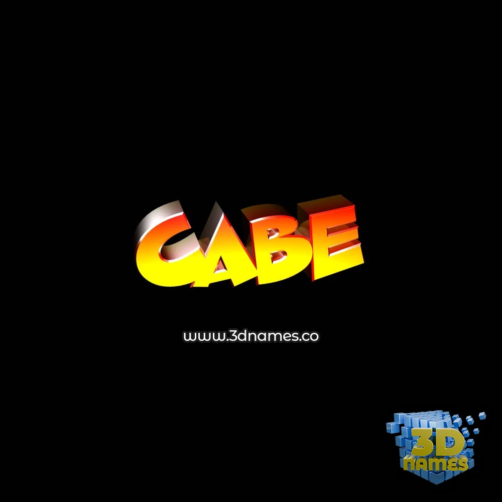 cabe in Black Background style - 3D name wallpaper