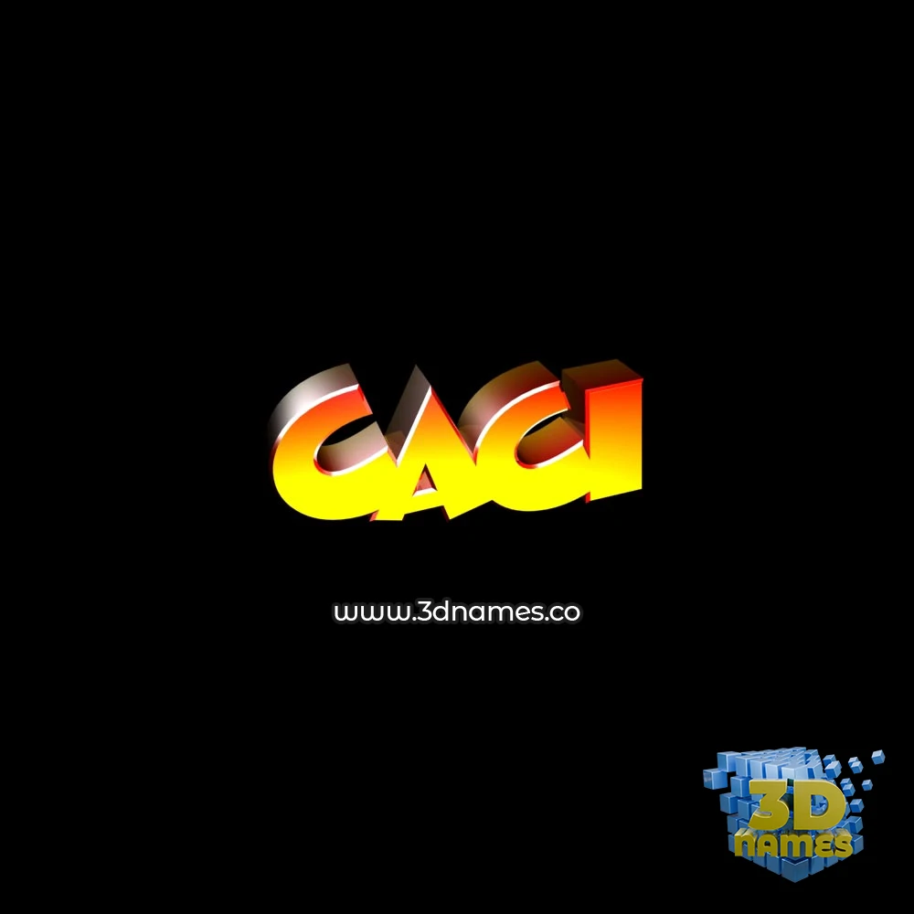 caci in Black Background style - 3D name wallpaper