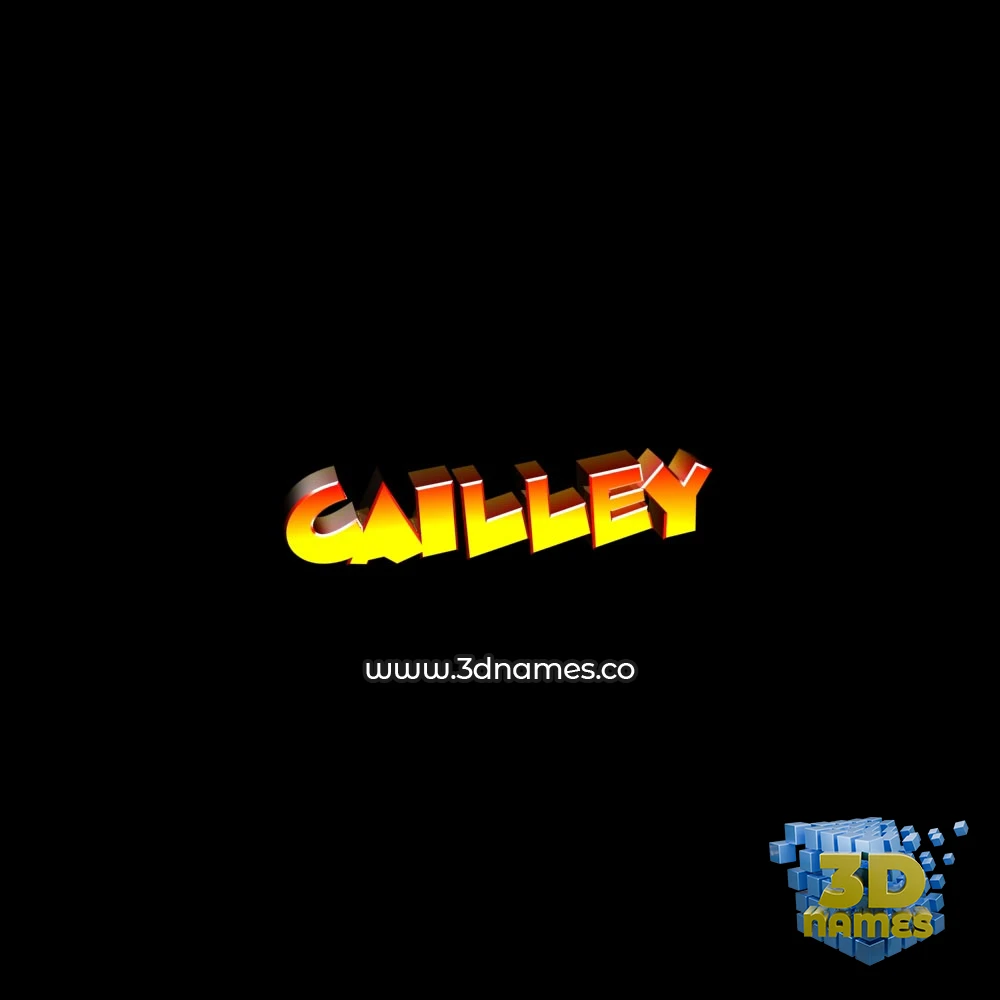 cailley in Black Background style - 3D name wallpaper