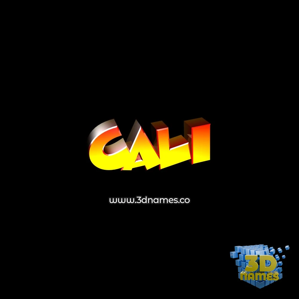 cali in Black Background style - 3D name wallpaper