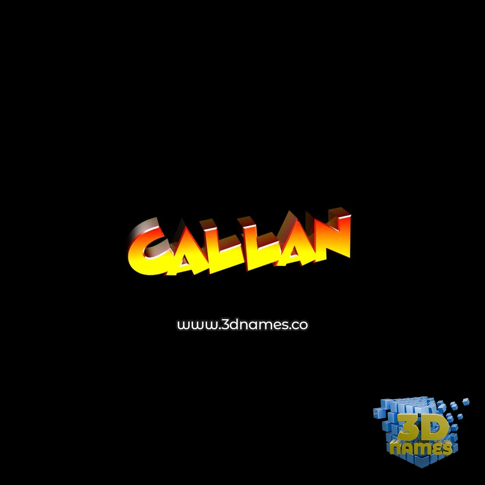 callan in Black Background style - 3D name wallpaper