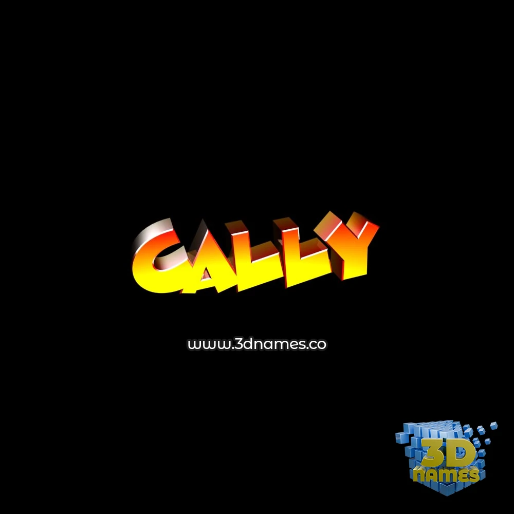 cally in Black Background style - 3D name wallpaper