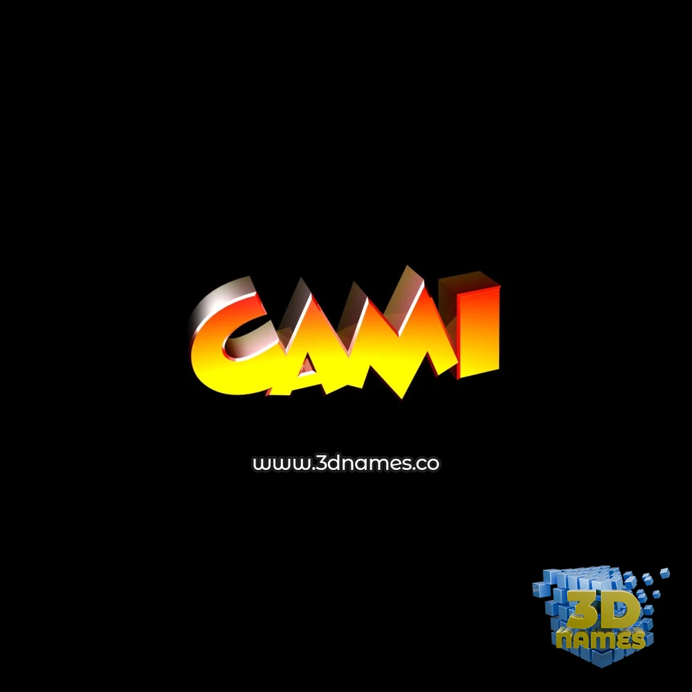 cami in Black Background style - 3D name wallpaper