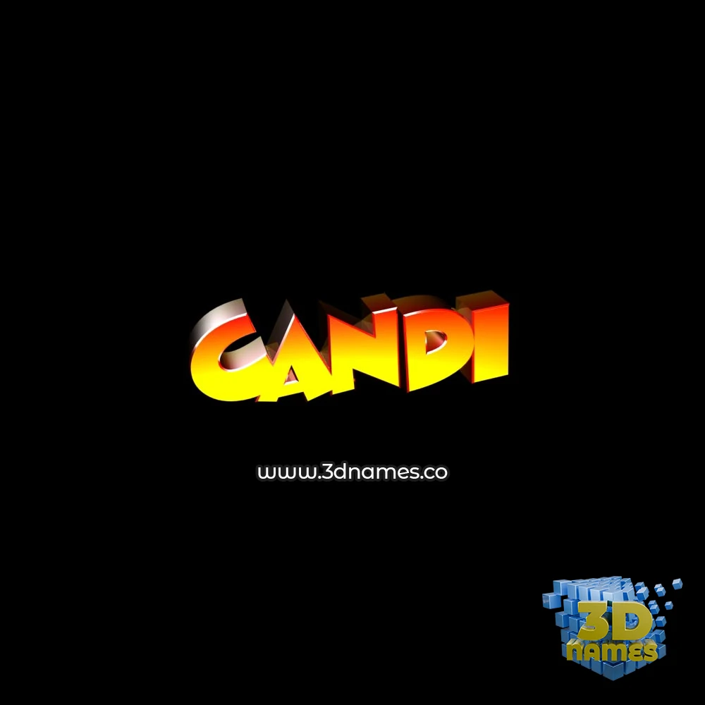 candi in Black Background style - 3D name wallpaper