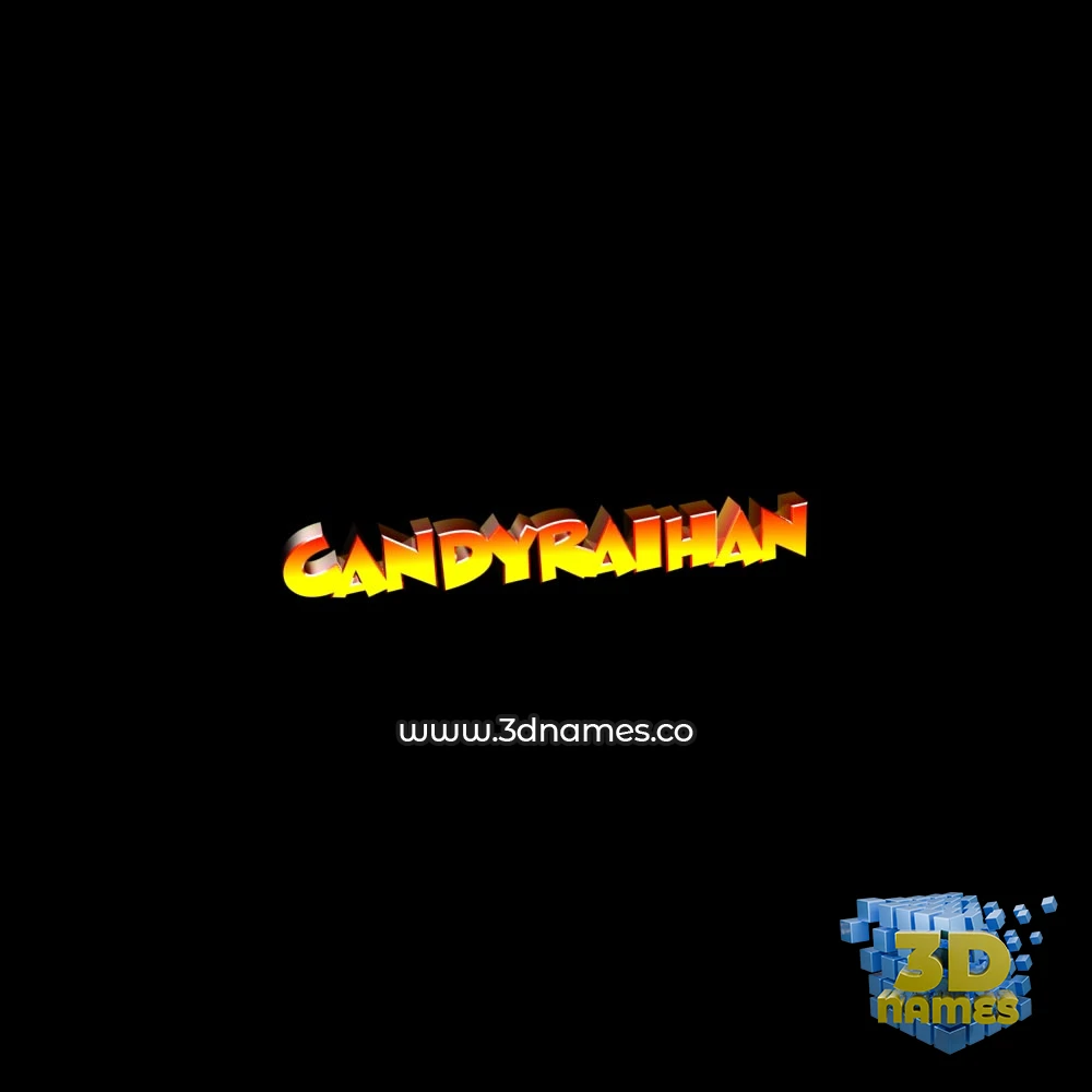 candyraihan in Black Background style - 3D name wallpaper
