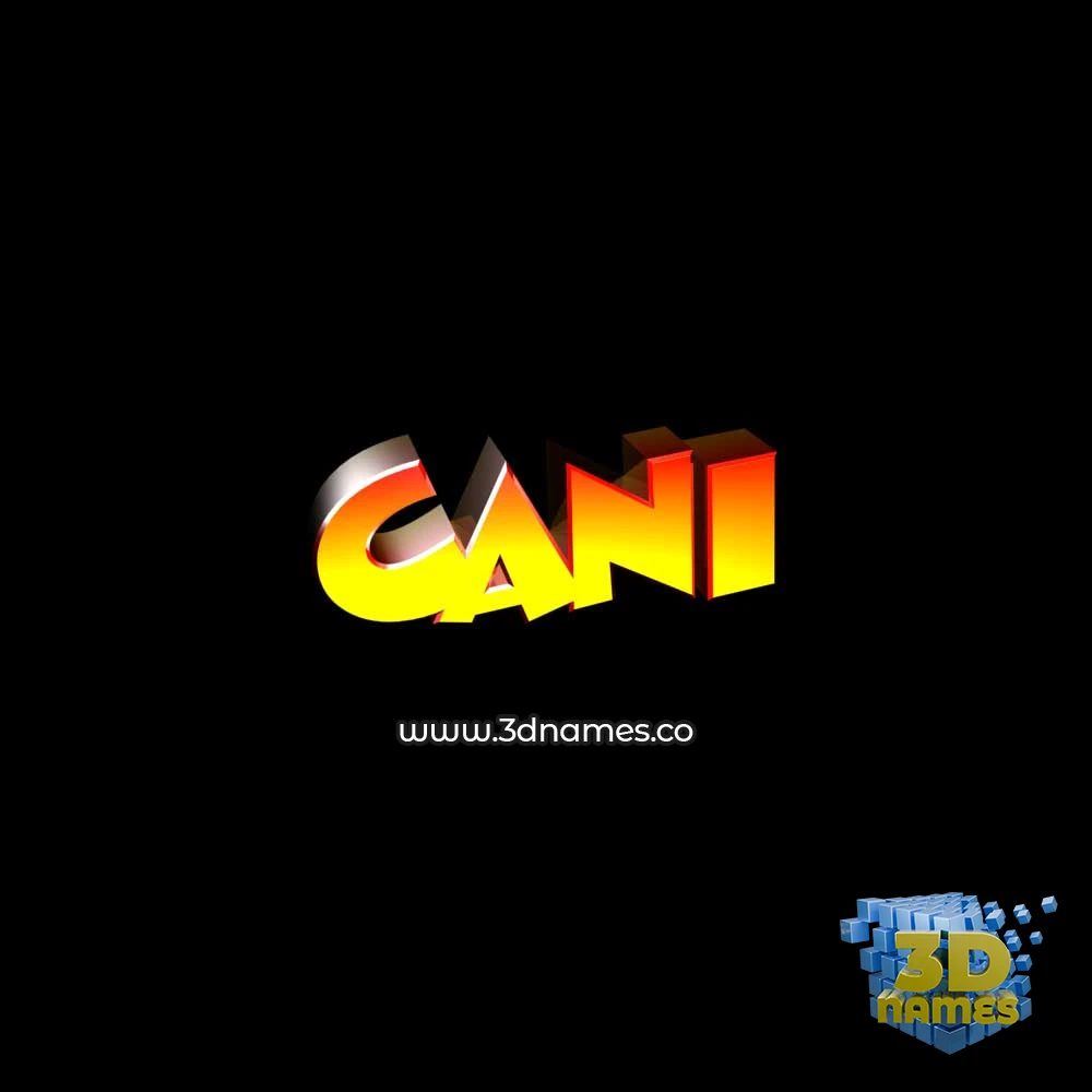 cani in Black Background style - 3D name wallpaper