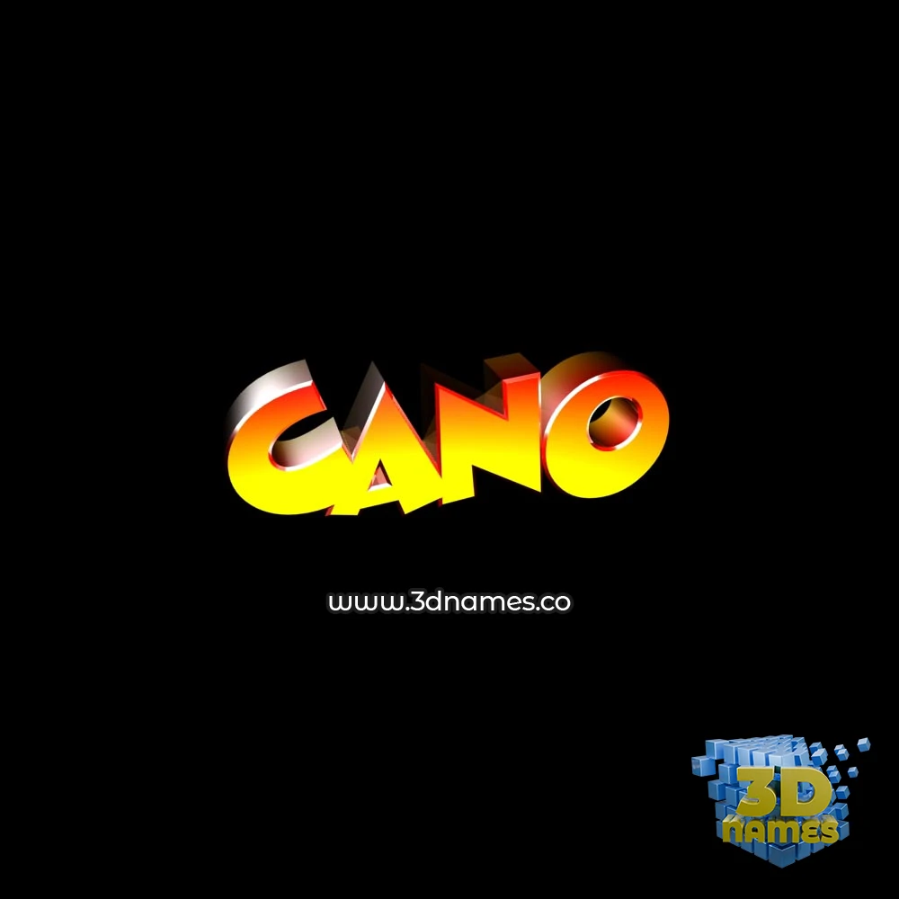cano in Black Background style - 3D name wallpaper