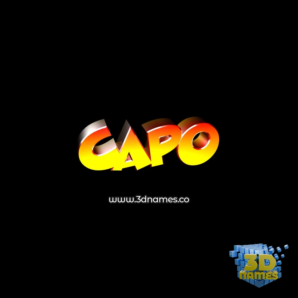capo in Black Background style - 3D name wallpaper