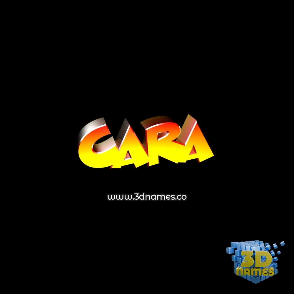 cara in Black Background style - 3D name wallpaper