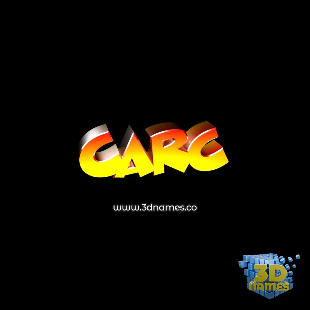 carc in Black Background style - 3D name wallpaper