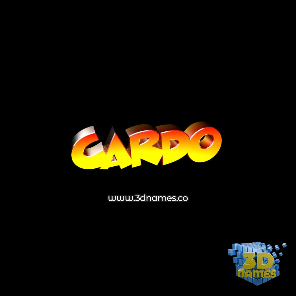 cardo in Black Background style - 3D name wallpaper
