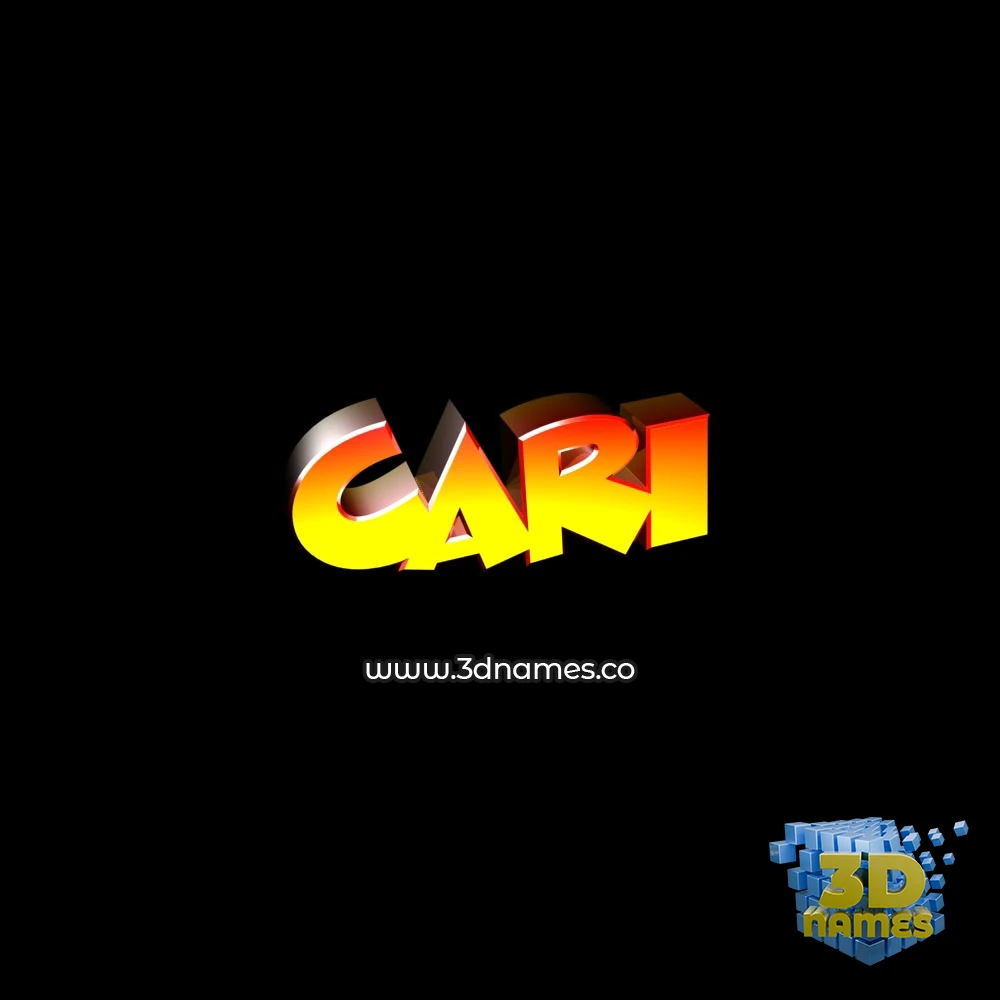 cari in Black Background style - 3D name wallpaper