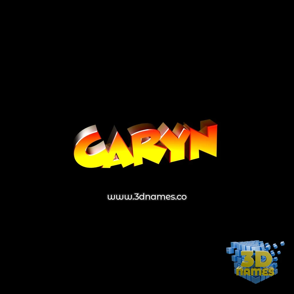 caryn in Black Background style - 3D name wallpaper