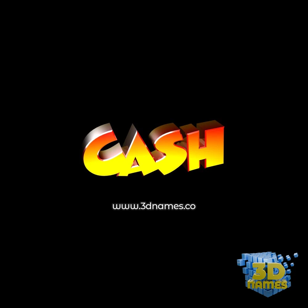 cash in Black Background style - 3D name wallpaper