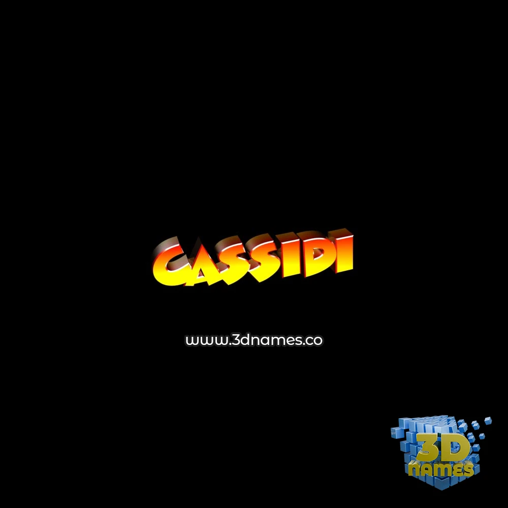 cassidi in Black Background style - 3D name wallpaper