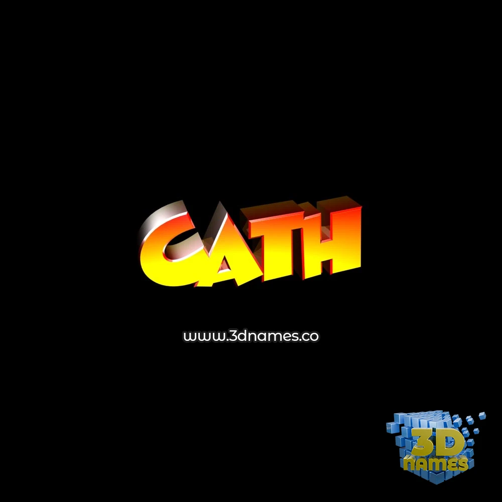 cath in Black Background style - 3D name wallpaper