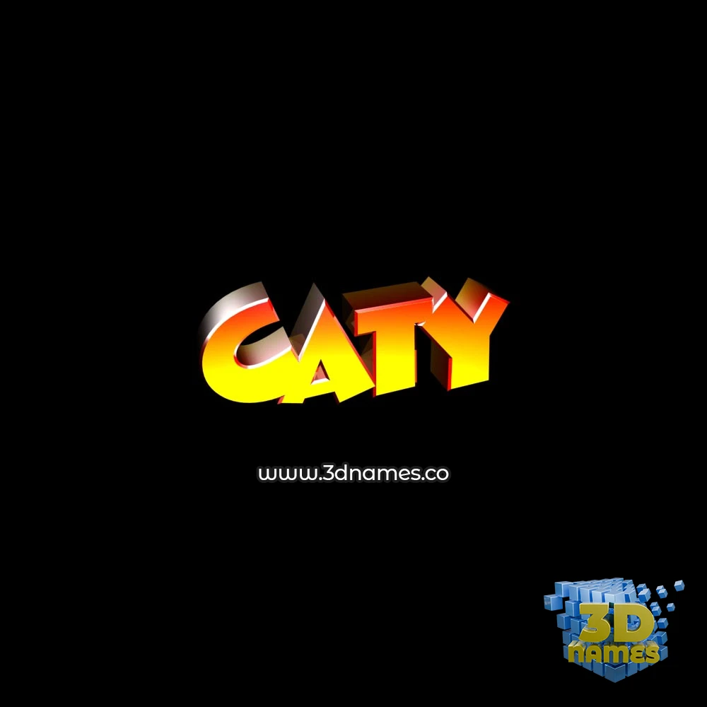 caty in Black Background style - 3D name wallpaper