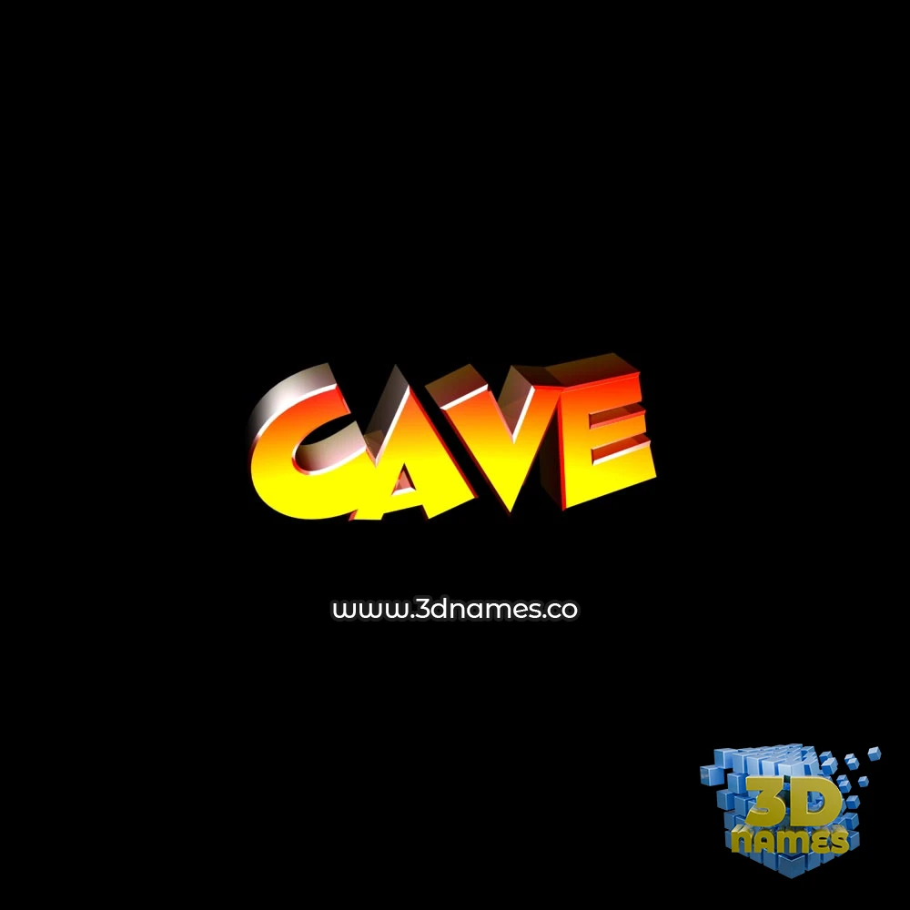 cave in Black Background style - 3D name wallpaper