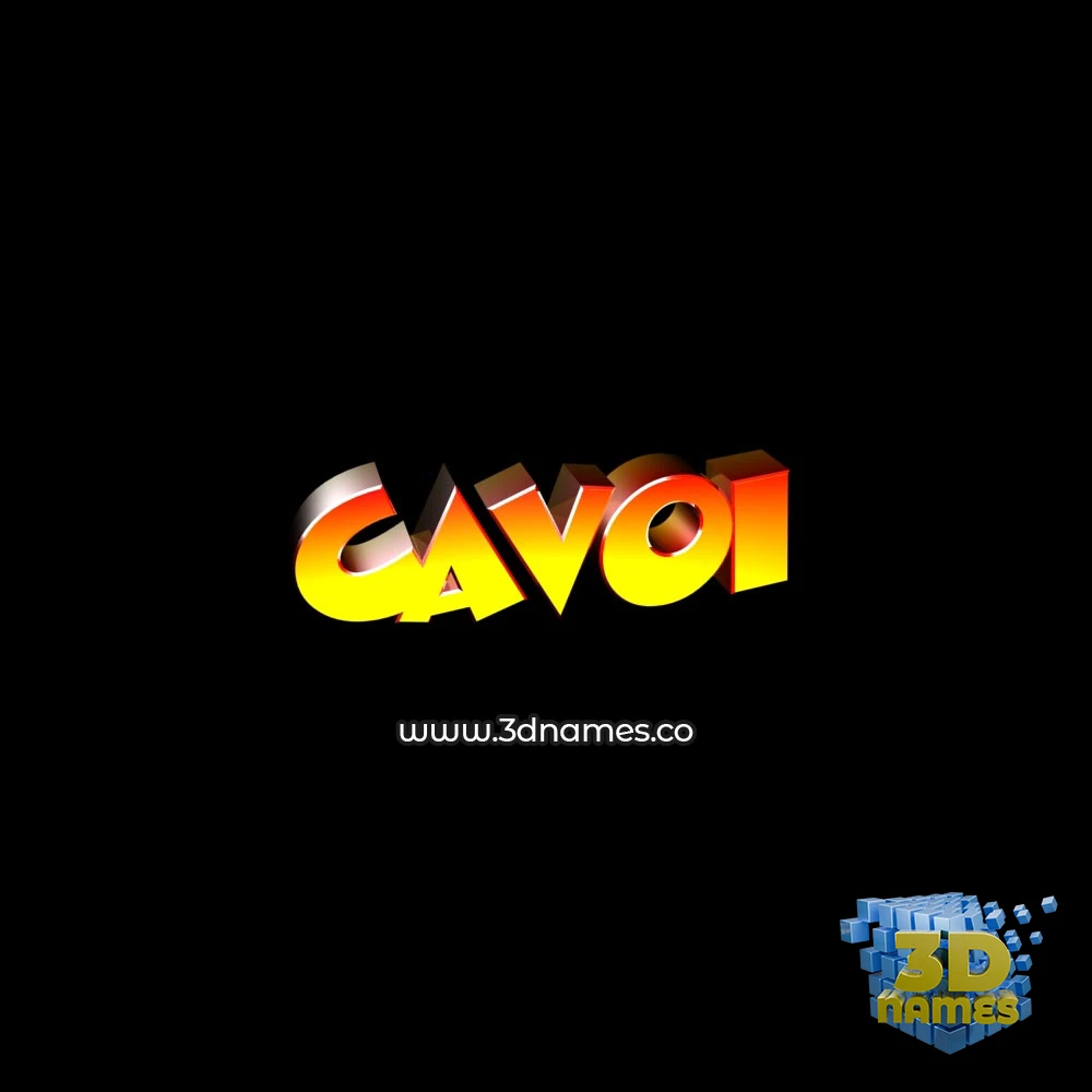 cavoi in Black Background style - 3D name wallpaper