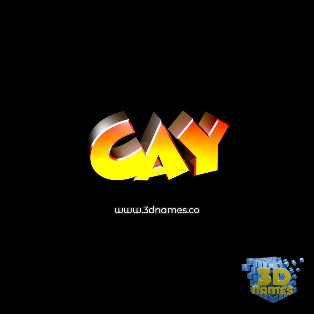 cay in Black Background style - 3D name wallpaper