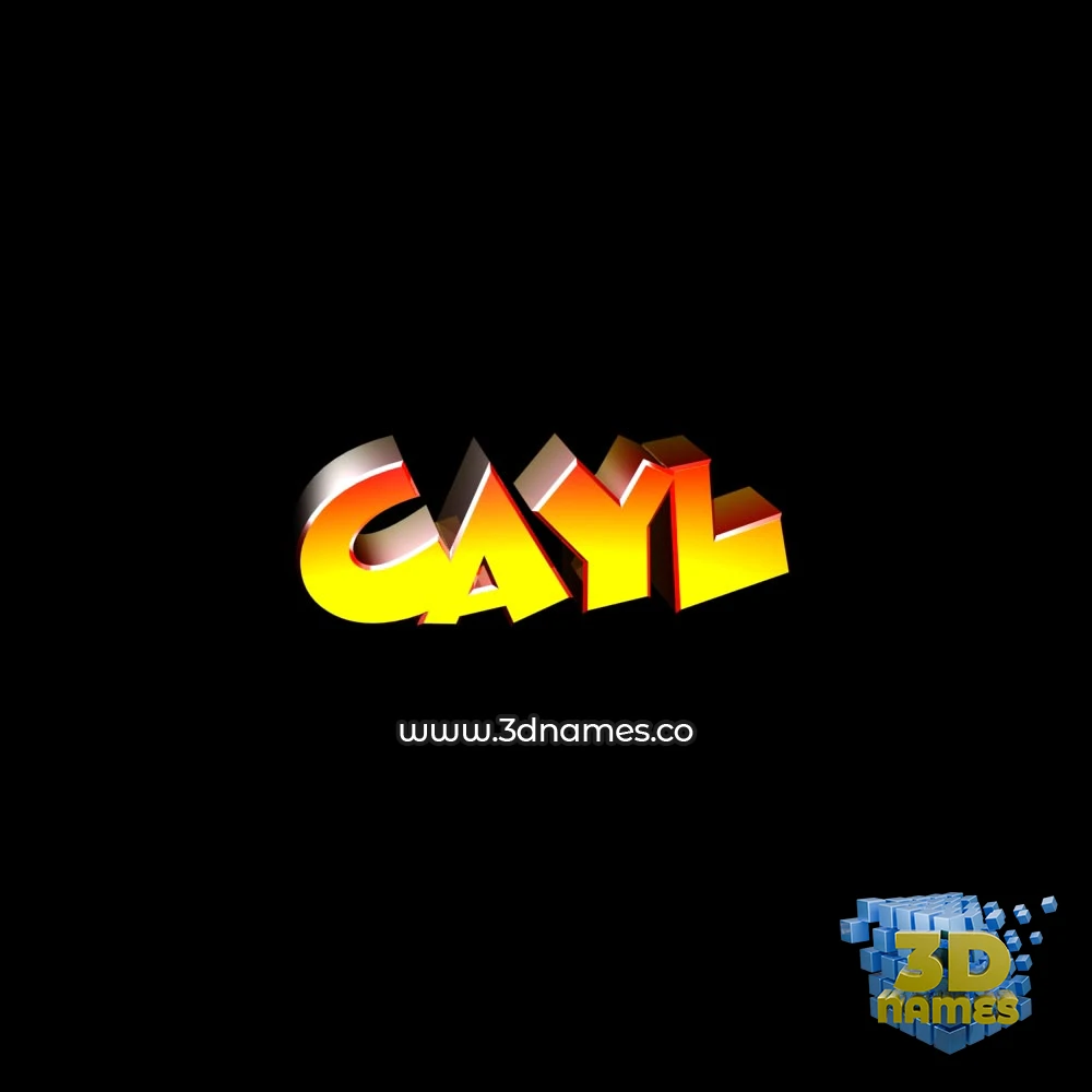 cayl in Black Background style - 3D name wallpaper