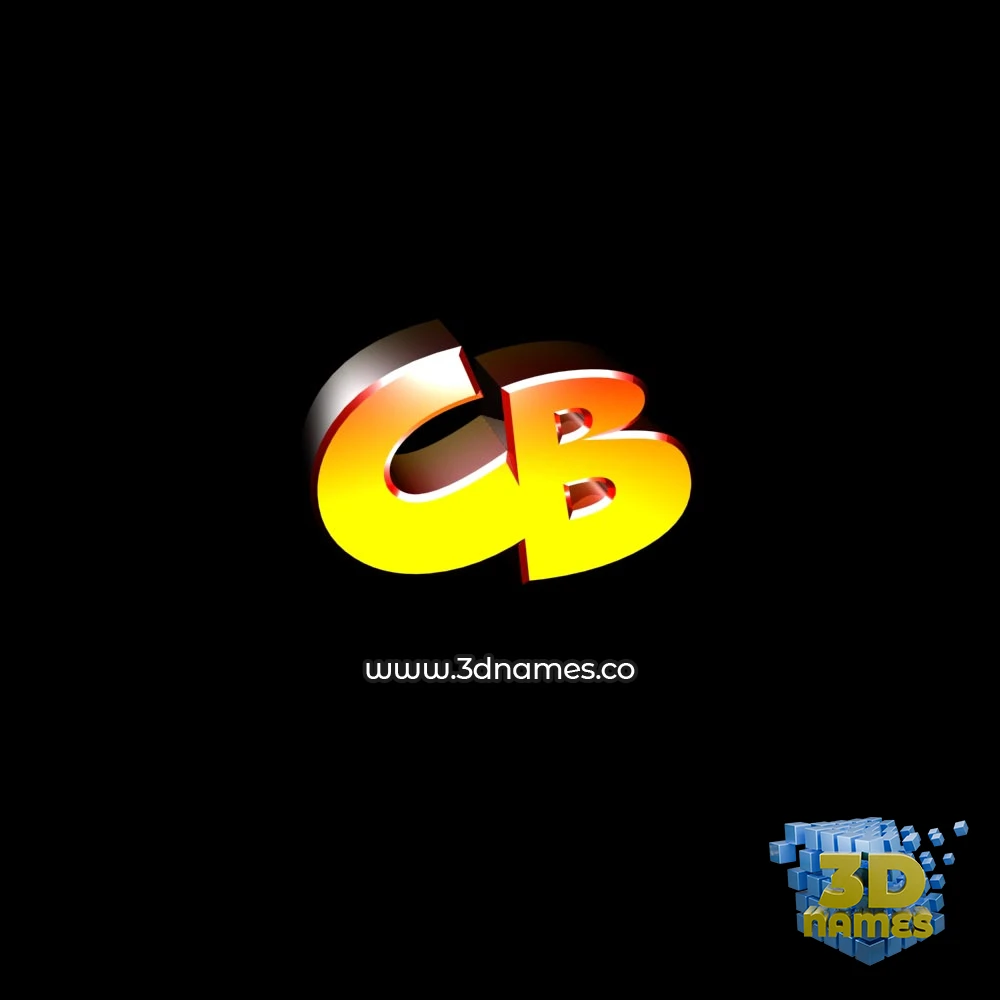 cb in Black Background style - 3D name wallpaper