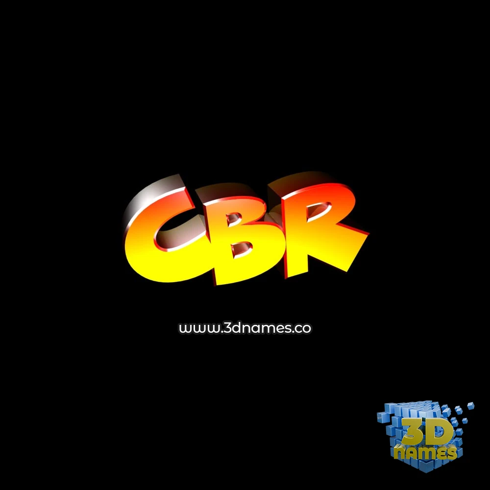 cbr in Black Background style - 3D name wallpaper