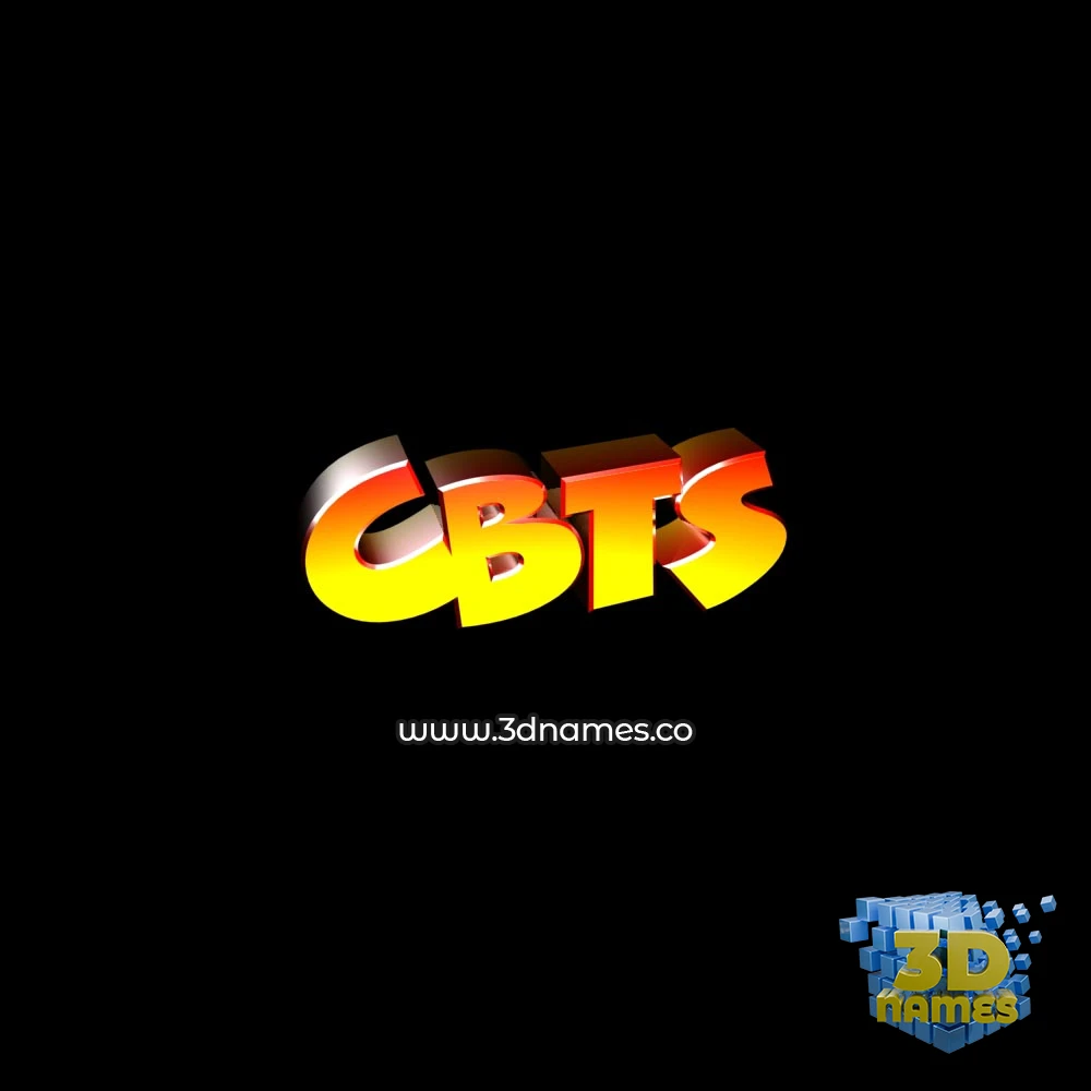 cbts in Black Background style - 3D name wallpaper