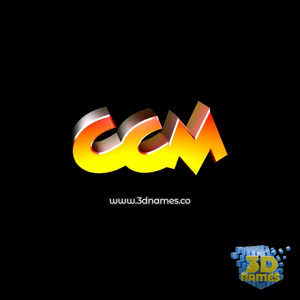 ccm in Black Background style - 3D name wallpaper