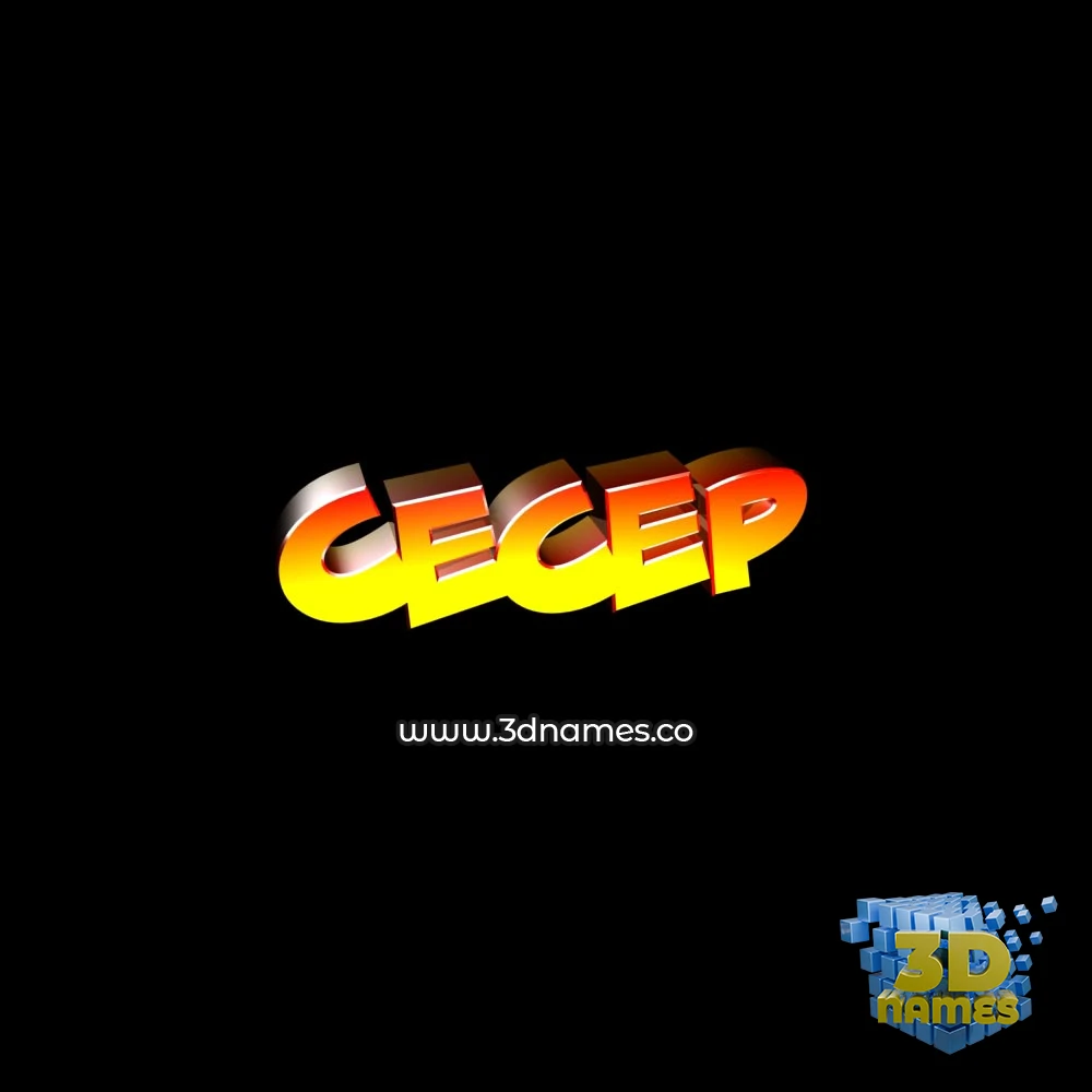 cecep in Black Background style - 3D name wallpaper