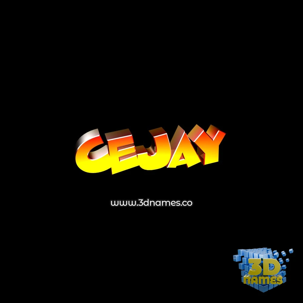 cejay in Black Background style - 3D name wallpaper