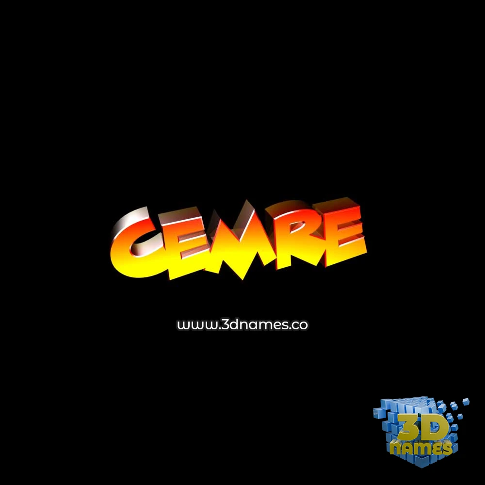 cemre in Black Background style - 3D name wallpaper
