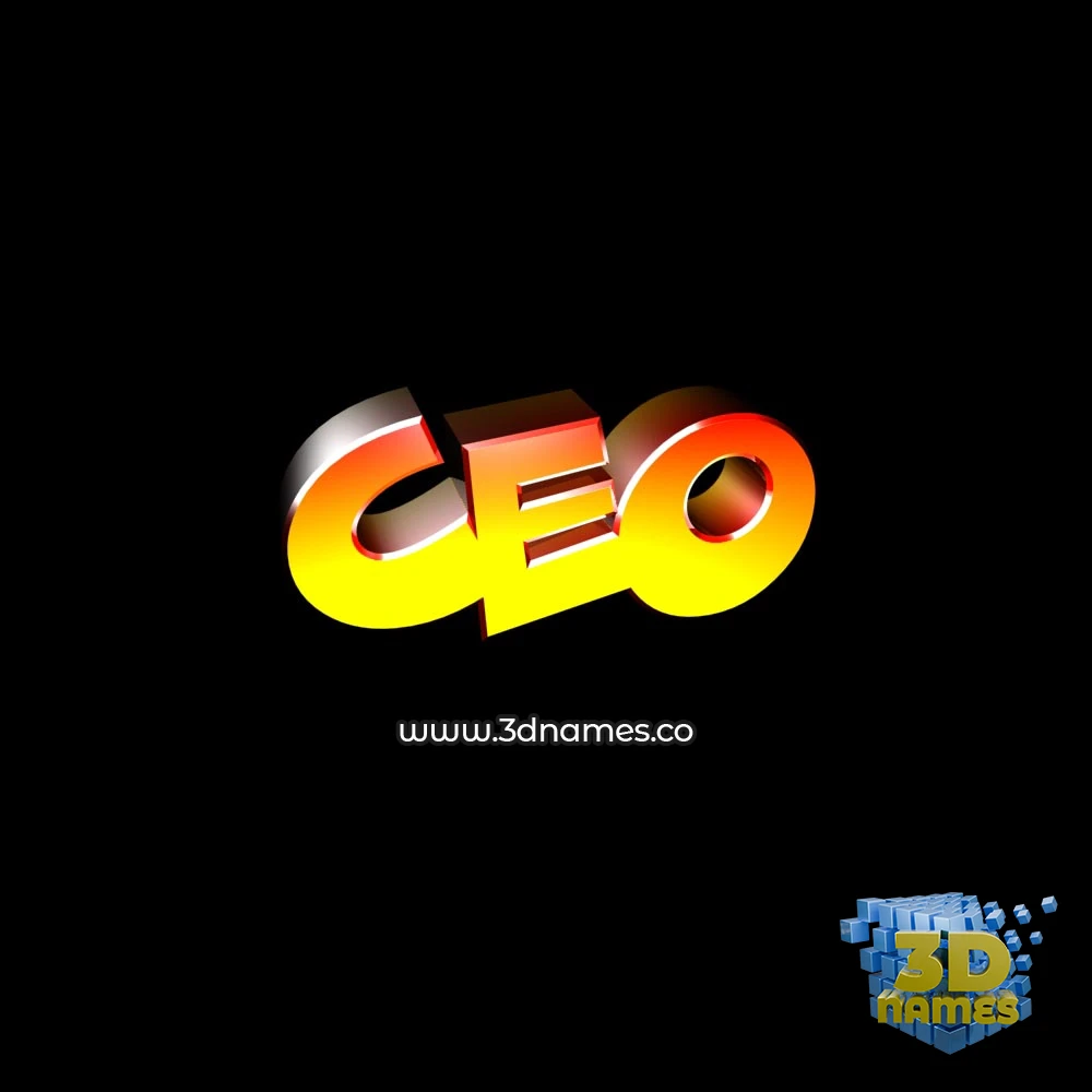 ceo in Black Background style - 3D name wallpaper